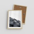 Plakat w ramie 30x40 - Surowa Elegancja Architektury - architektura, surowe formy - rama drewno