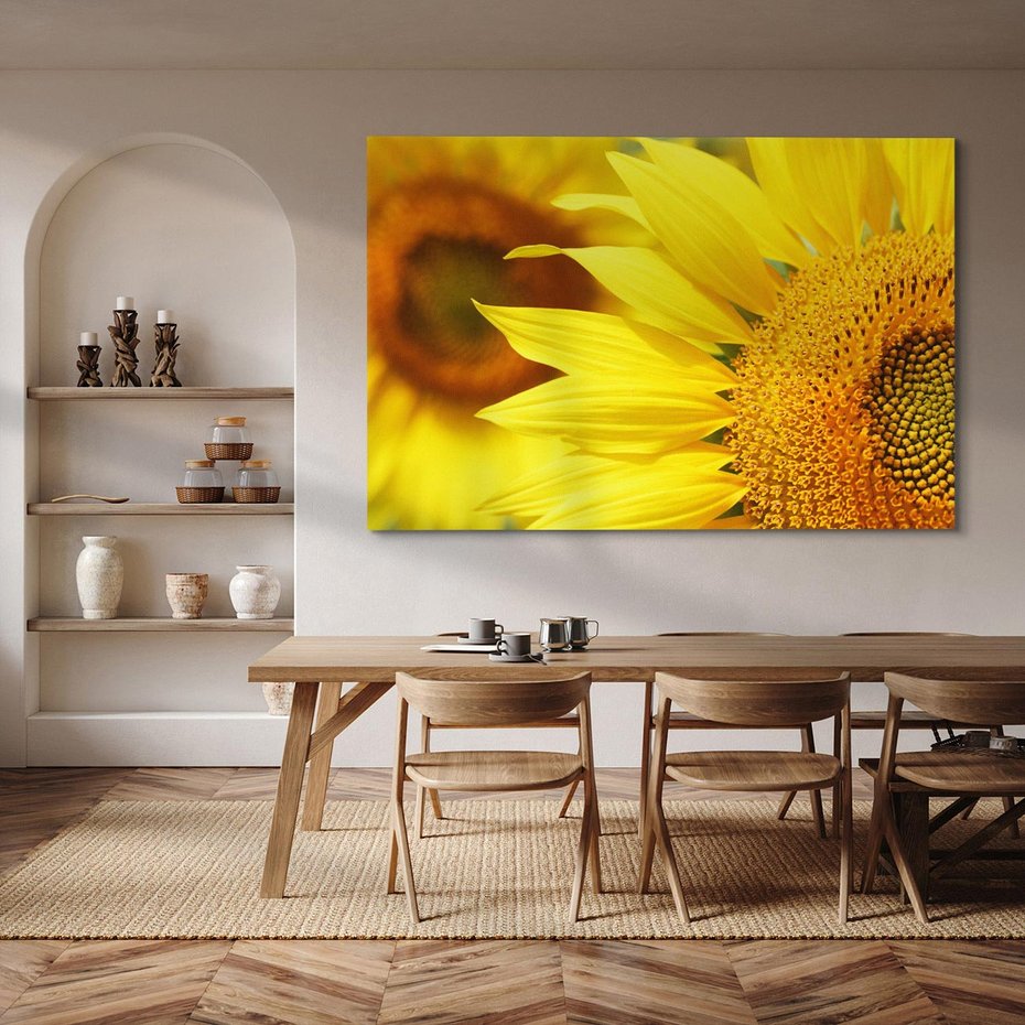 Obraz na płótnie 70x50 - Słoneczniki: Promień nadziei - słoneczniki, kwiaty