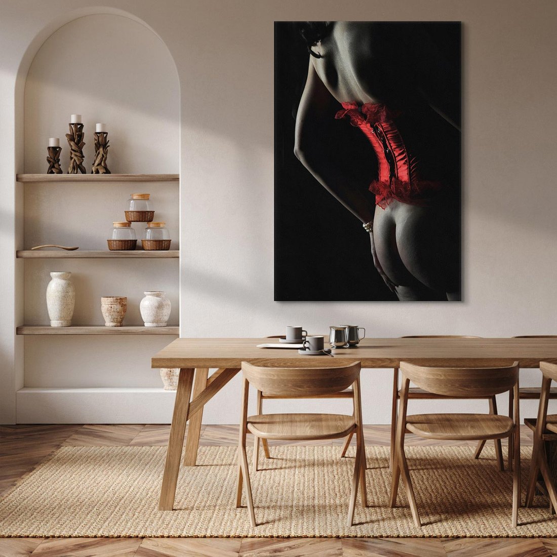 Obraz na płótnie 50x70 - Piękno i Siła - akt, kobieta