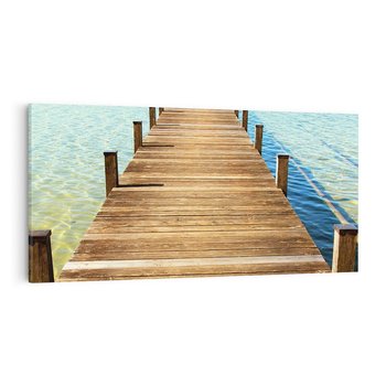 Obraz na płótnie 120x60 - Pomost nad morską przestrzenią - pomost, morze
