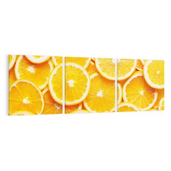 Obraz na płótnie 120x40 - Wyrazista moc pomarańczy - pomarańcze, owoce