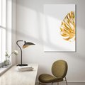 Obraz na płótnie 70x100 - Przyjemność dla Oczu - złote, liście