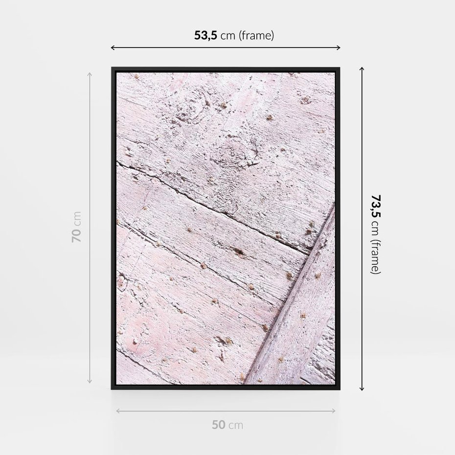 Obraz w ramie 50x70 - Nowoczesna Elegancja - beton, struktura - rama czarna