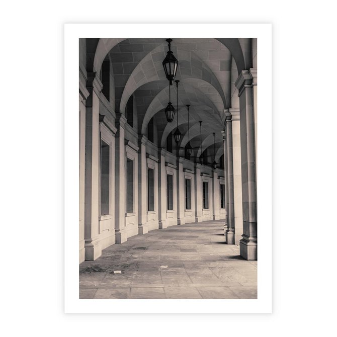 Plakat bez ramy 21x30 - Kolumny Elegancji - architektura, kolumny