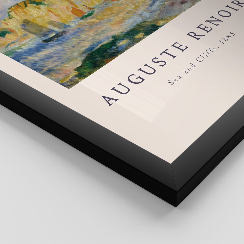 Zestaw obrazy w ramie 50x70 galeria - Impresjonizm, Monet, Renoir - rama czarna