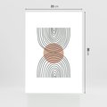 Plakat bez ramy 21x30 - Przenikające Widzenia - półkola, koło
