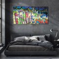 Obraz na płótnie 120x60 - Kolorowy wyraz - graffiti