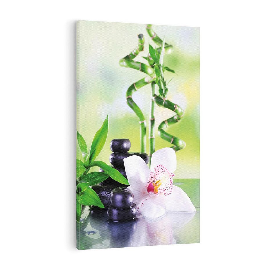 Obraz na płótnie 70x100 - Spa pełne kwiatów i relaksu - spa, kwiat