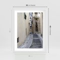 Plakat w ramie 30x40 - Uroki Włoskiej Uliczki - włoska, uliczka - rama biała