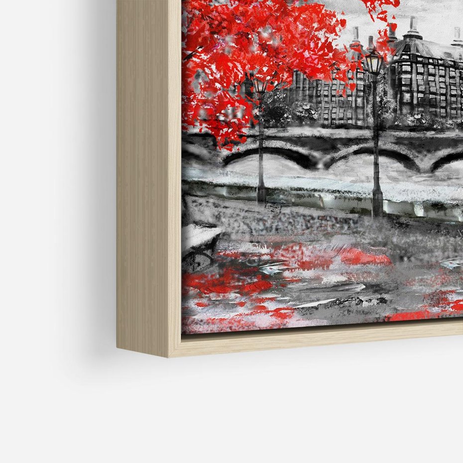 Obraz w ramie 80x80 - Big Ben w Londynie - londyn, big ben - rama drewno