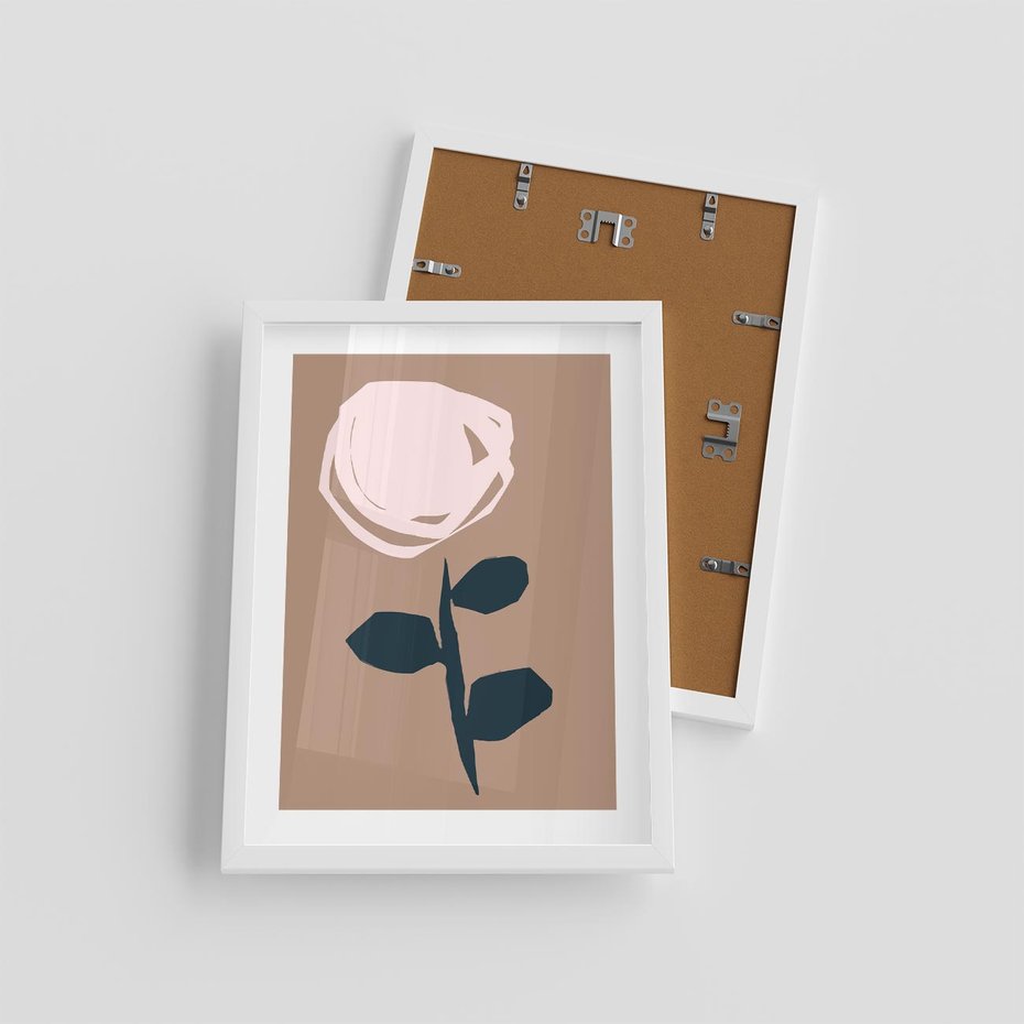 Plakat w ramie 30x40 - Niewytłumaczalne - abstrakcyjny obraz, plakat - rama biała