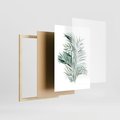 Plakat w ramie 30x40 - Blask Natury - złote, liście - rama drewno