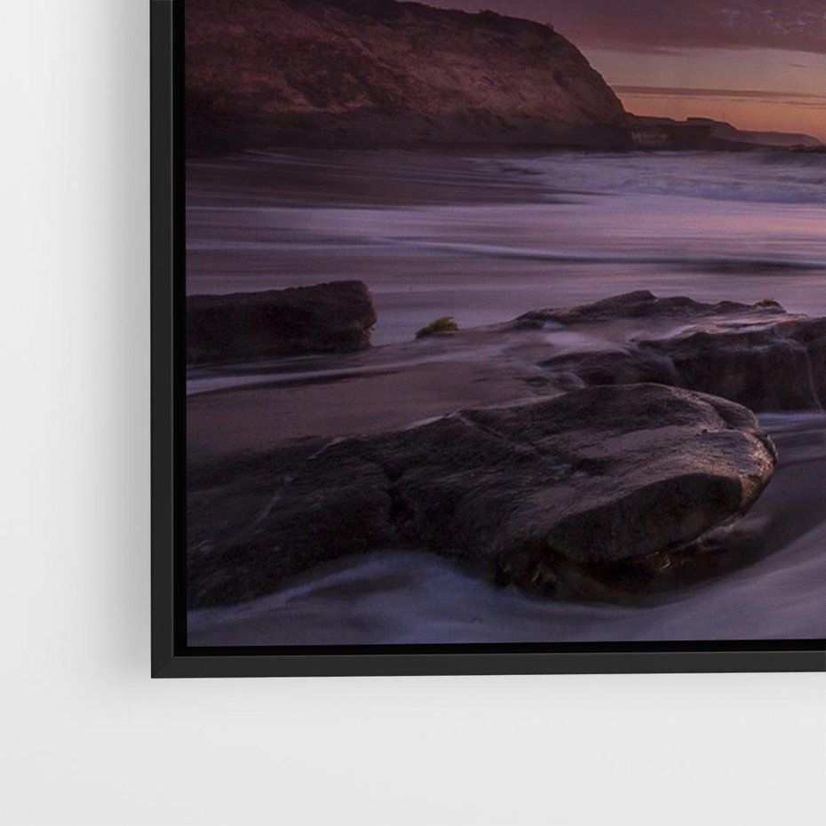 Obraz w ramie 70x50 - Spojrzenie w głąb duszy - zachód słońca, zmierzch - rama czarna