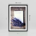Plakat w ramie 50x70 - Lawendowa Magia - lawenda, fiolet - rama czarna
