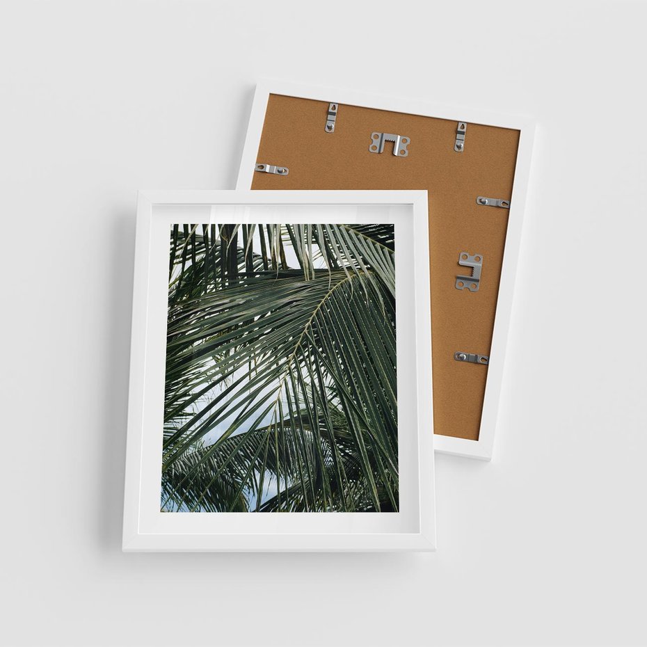 Plakat w ramie 40x50 - Wakacyjna Magia - palmy, tropiki - rama biała