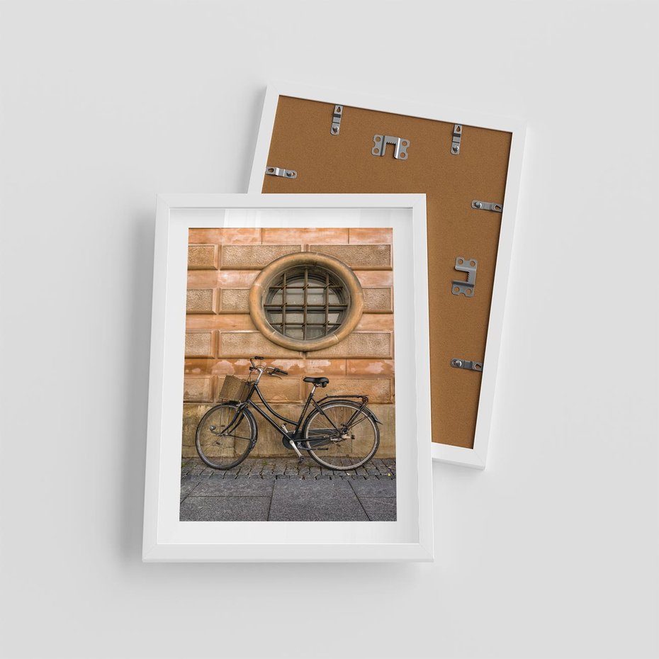 Plakat w ramie 30x40 - Holenderska Ikona - rower, Holandia - rama biała