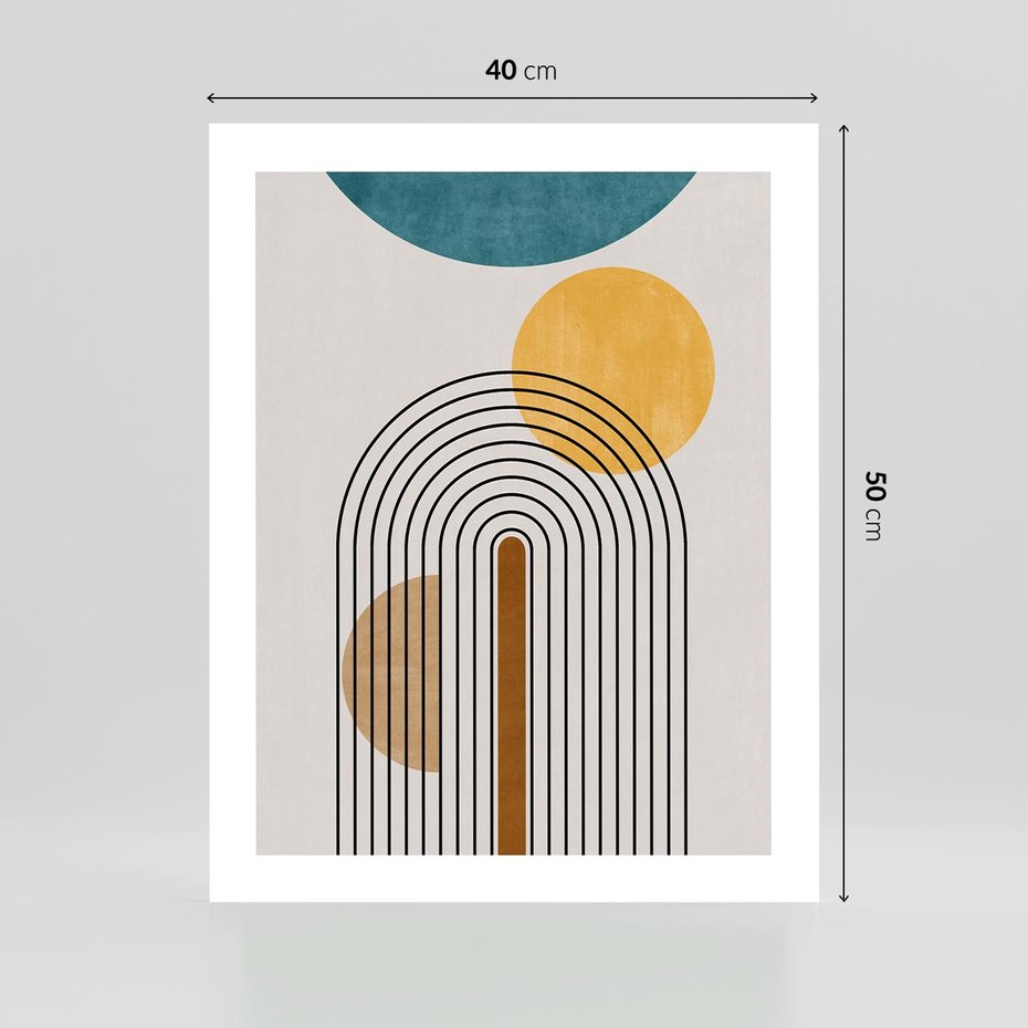 Plakat bez ramy 40x50 - Wewnętrzne Labirynty Form - styl mid century, nowoczesna sztuka