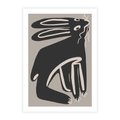 Plakat bez ramy 21x30 - Konturujące Struktury - skandynawska sztuka, królik