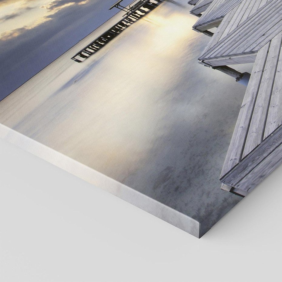 Obraz na płótnie 120x80 - Spokój nad Jeziorem - pomost, jezioro