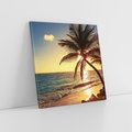 Obraz na płótnie 40x40 - Rajski Widok - zachód słońca,