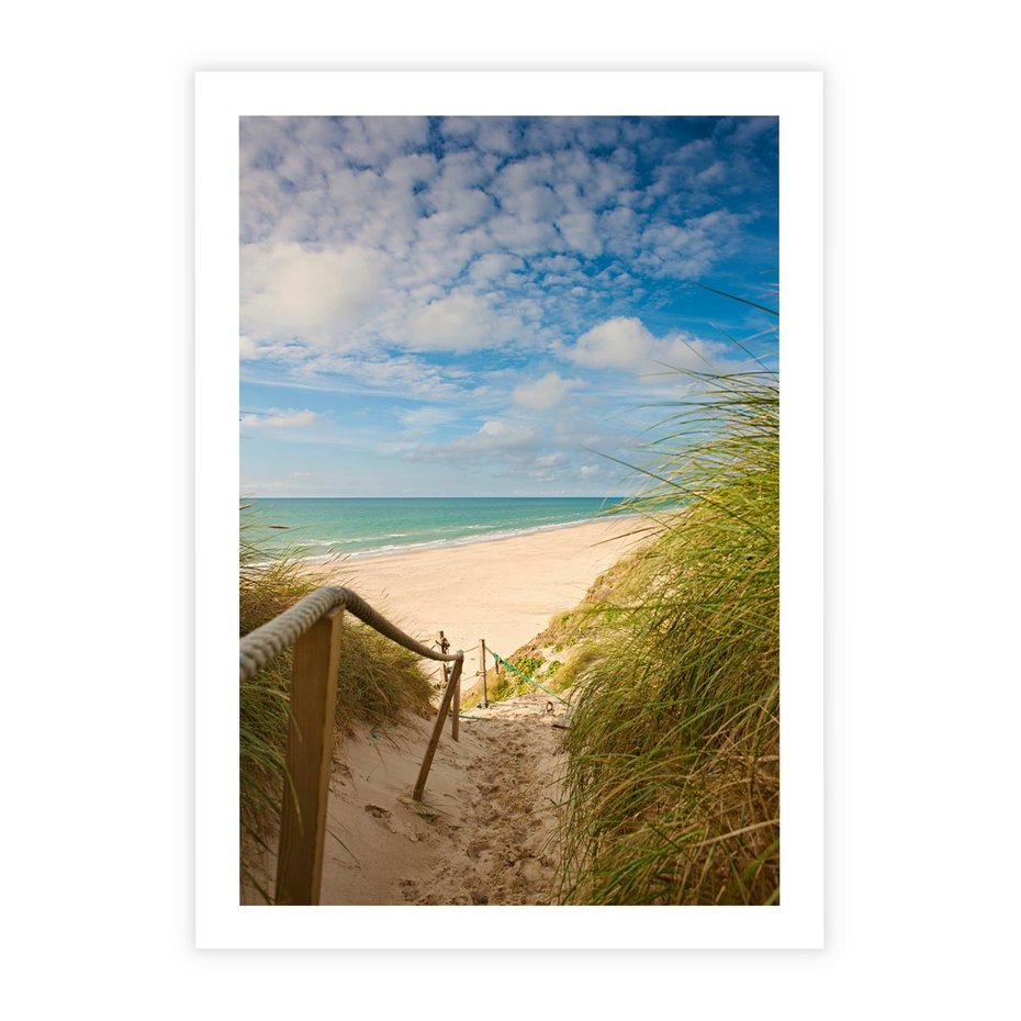 Plakat bez ramy 30x40 - Spokojna plaża nad Bałtykiem - plaża, Bałtyk