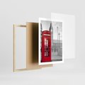 Plakat w ramie 50x70 - Budka w Londynie - Londyn, budka - rama drewno