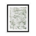 Plakat w ramie 40x50 - Delikatność Zieleni - zielone gałązki, listki - rama czarna