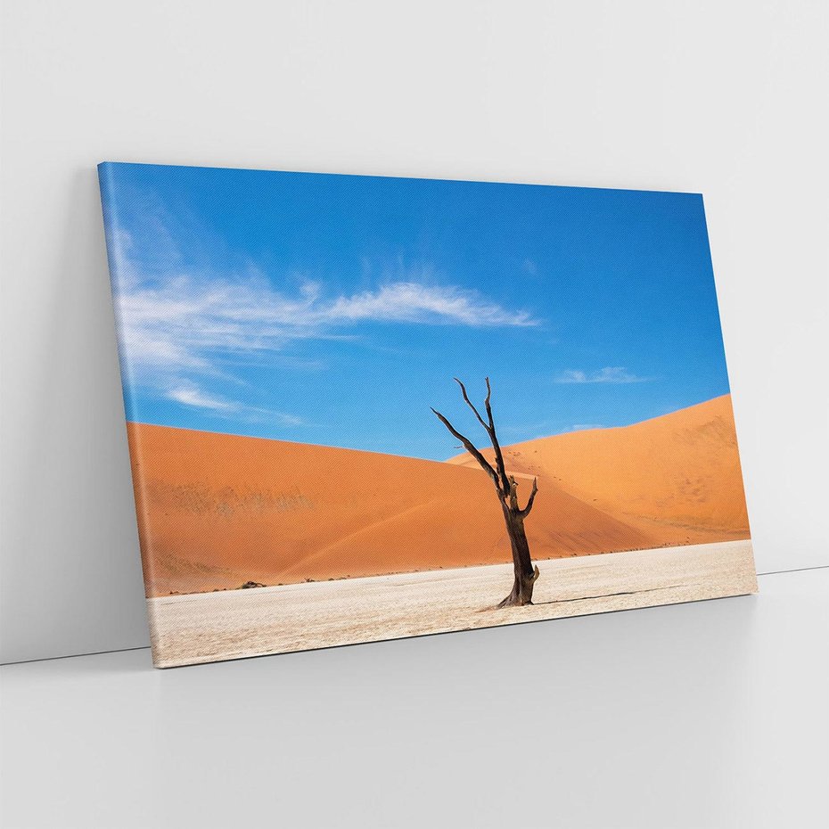 Obraz na płótnie 120x80 - Słońce i Suche Drzewo - pustynia, suche