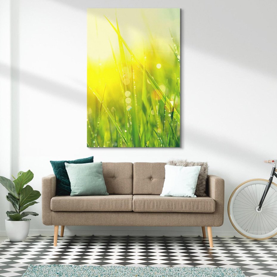 Obraz na płótnie 80x120 - Piękno Poranka - łąka, trawa