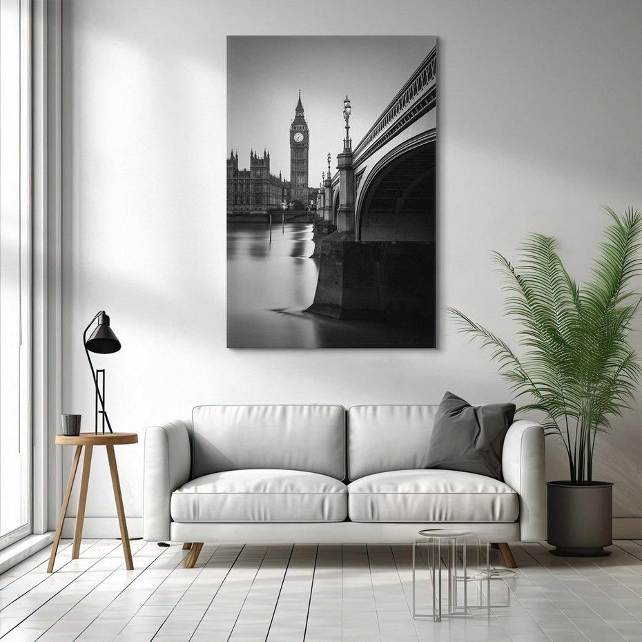 Obraz na płótnie 80x120 - Majestatyczny Big Ben w Londynie - Londyn, most