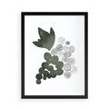 Plakat w ramie 50x70 - Grono Abstrakcji - minimalistyczny plakat, winogrona - rama czarna