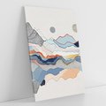 Obraz na płótnie 50x70 - Dynamiczne Góry - akwarelowe graficzne góry, krajobraz