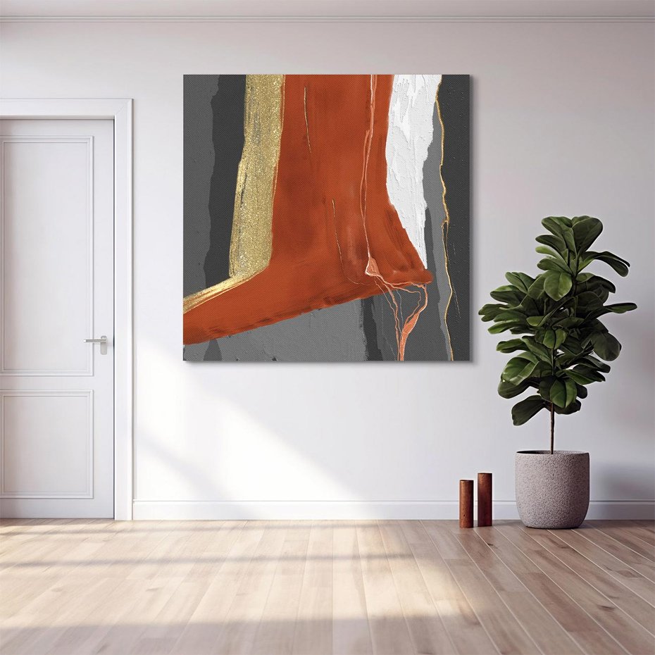 Obraz na płótnie 40x40 - Abstrakcyjna impresja - abstrakcja, nowoczesny