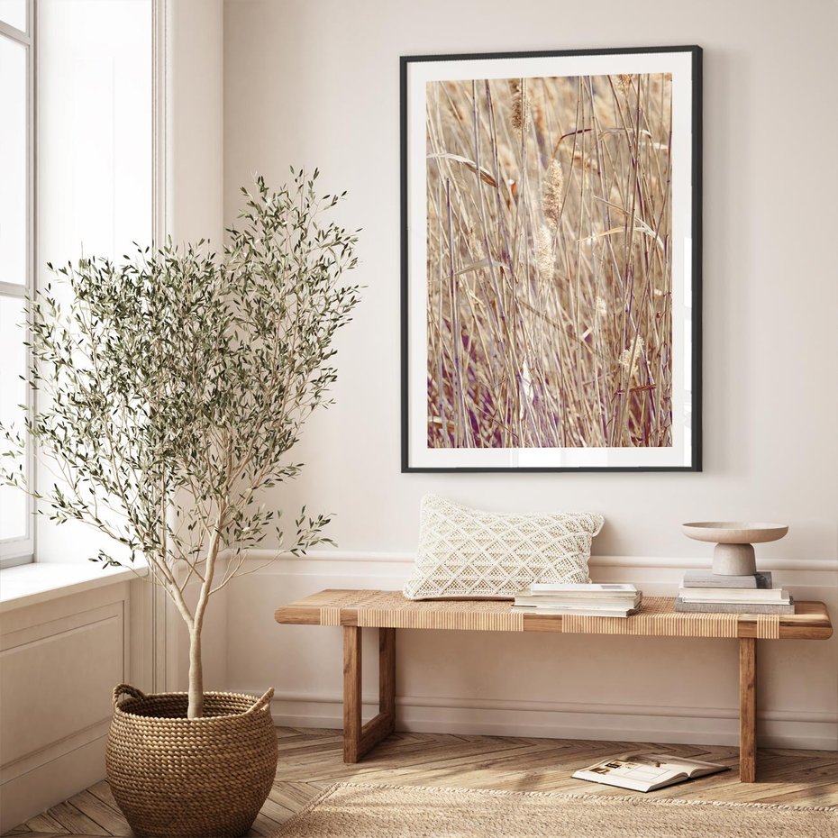 Plakat bez ramy 50x70 - Suche Trawy w Wyjątkowym Stylu - suche trawy, boho styl