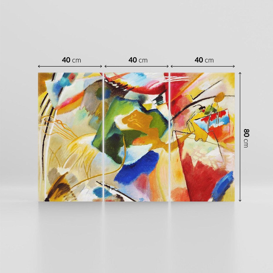 Obraz na płótnie 120x80 - "Obraz z Zielonym Centrum" (1913) Wassily Kandinsky - Reprodukcja - reprodukcja, obraz na płótnie