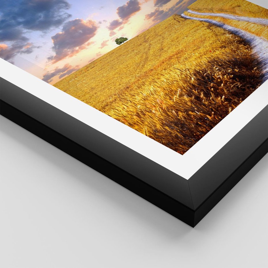 Plakat w ramie 30x40 - Magiczna droga w lesie - droga, ścieżka - rama czarna