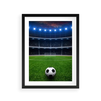 Plakat w ramie 40x50 - Piłka nożna - gol! - piłka nożna, gol - rama czarna