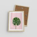 Plakat w ramie 30x40 - Egzotyczna Roślinność - liście, monstera - rama drewno