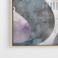 Obraz w ramie 50x70 - Nocne opowieści w barwach - typografia, abstrakcja - rama drewno
