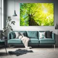 Obraz na płótnie 120x80 - Drzewo pod Słońcem: Łączność z Naturą - drzewo, słońce