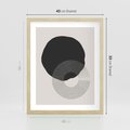 Plakat w ramie 40x50 - Migotliwa Opowieść - abstrakcyjna kompozycja, okręgi - rama drewno