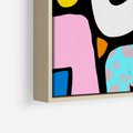 Obraz w ramie 70x100 - Komiksowe Formy - abstrakcyjne formy, komiksowy styl - rama drewno