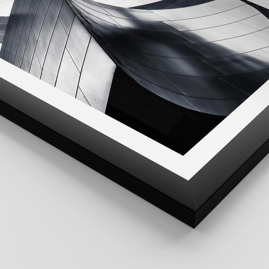 Plakat w ramie 30x40 - Miasto Współczesności - architektura, nowoczesne budynki - rama czarna