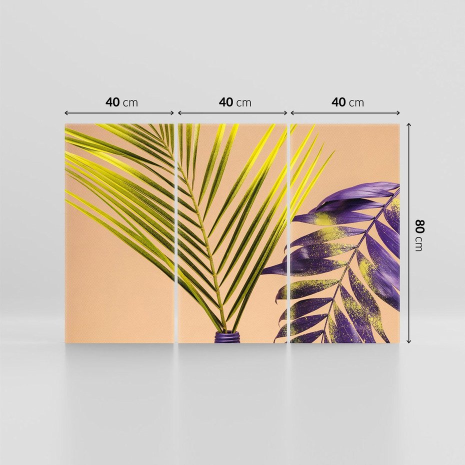 Obraz na płótnie 120x80 - Delikatne Piękno - palma, pastele