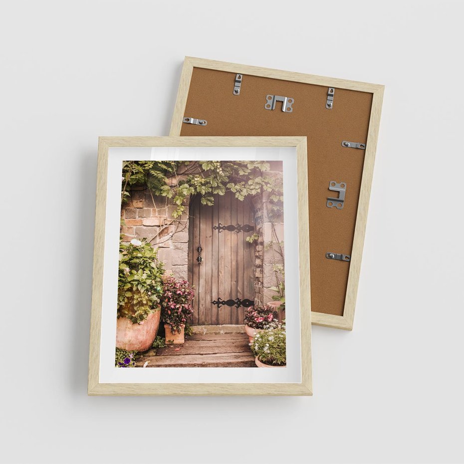 Plakat w ramie 40x50 - Stare drzwi pełne historii - drzwi, stare - rama drewno