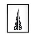 Plakat w ramie 50x70 - Majestatyczna Architektura - wysoki, strzelisty wieżowiec - rama czarna
