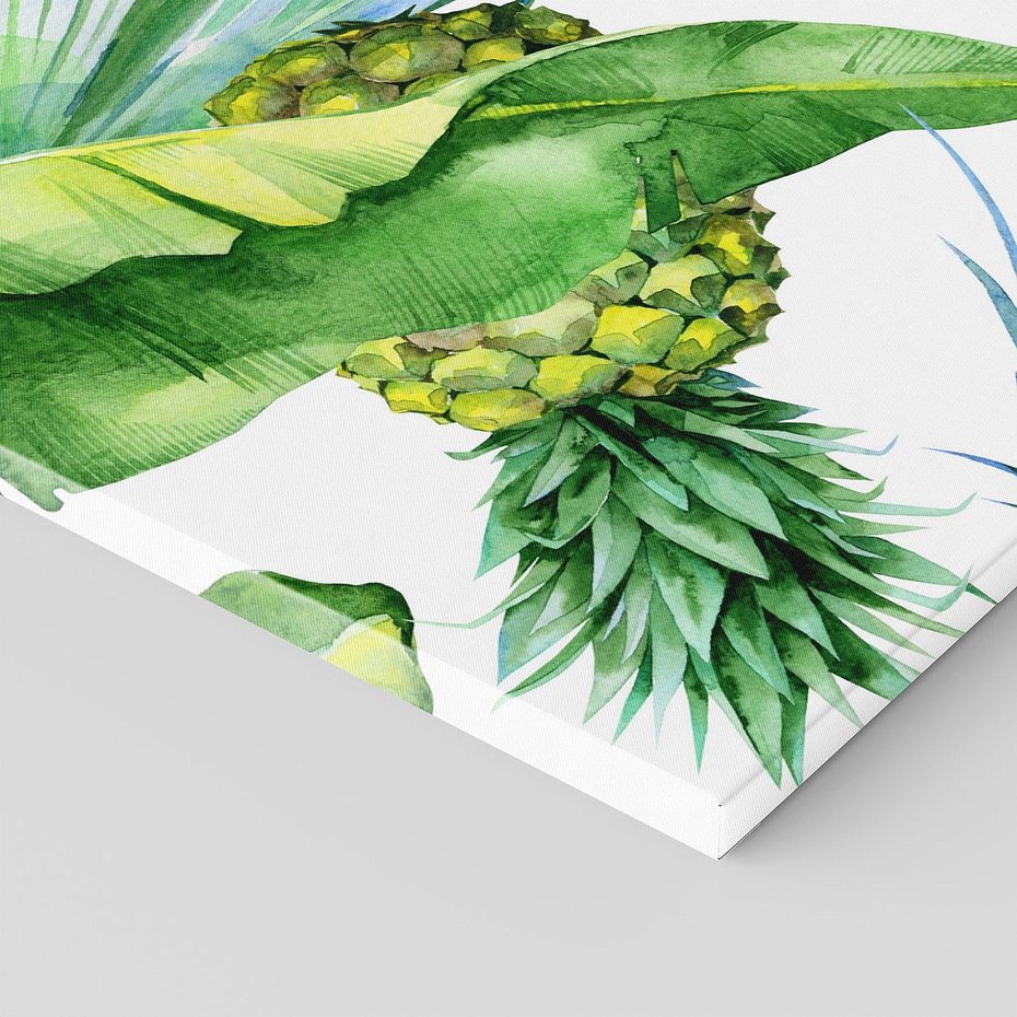 Obraz na płótnie 120x60 - Oaza Natury - liście, tropikalne