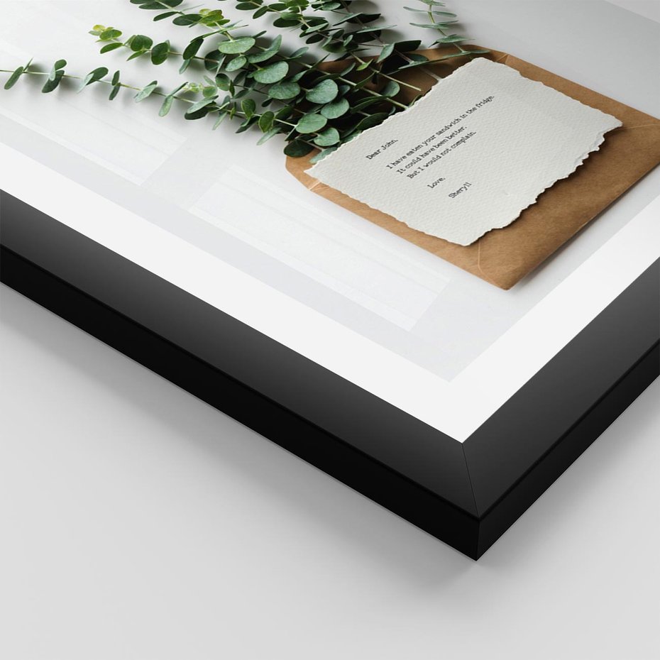 Plakat w ramie 40x50 - Eukaliptusowa harmonia - eukaliptus, liście - rama czarna