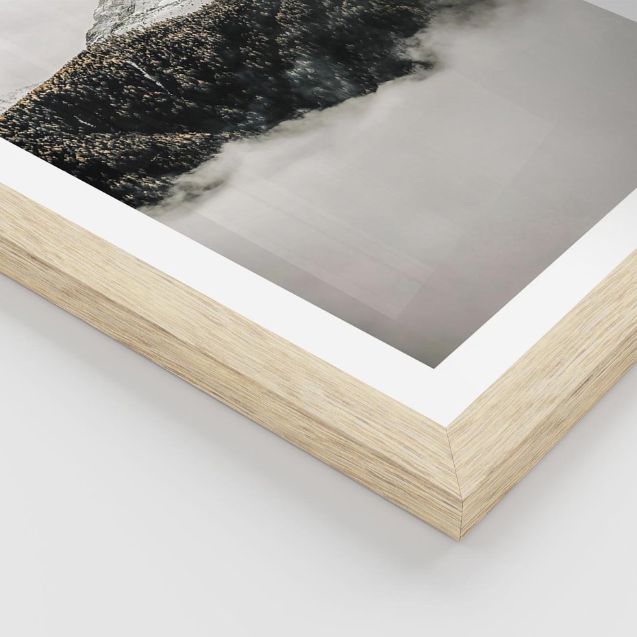 Plakat w ramie 40x50 - Zimowa Wielkość - górski krajobraz, zima w górach - rama drewno