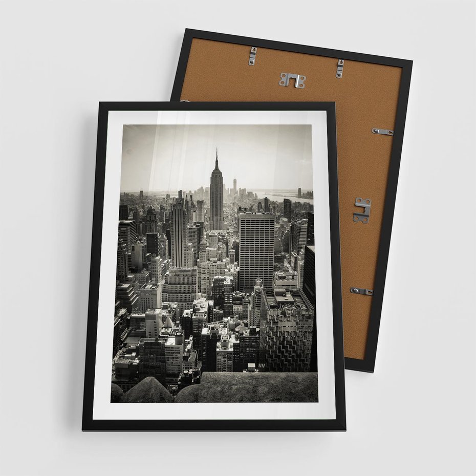 Plakat w ramie 50x70 - Dusza wielkiego miasta - Manhattan, Nowy Jork - rama czarna